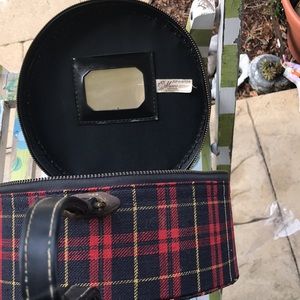 Vintage plaid Zip-O-Niter MUNRO purse , carrying case circa 40’s early 50’s